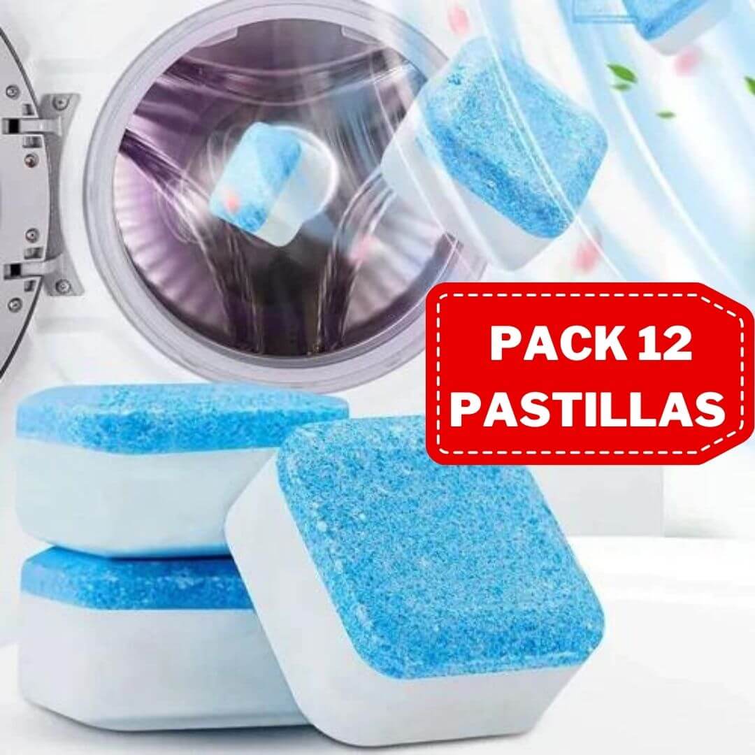 12 pastillas limpia lavadora