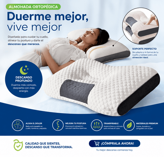 Almohada Cervical Ergonomica 2x1