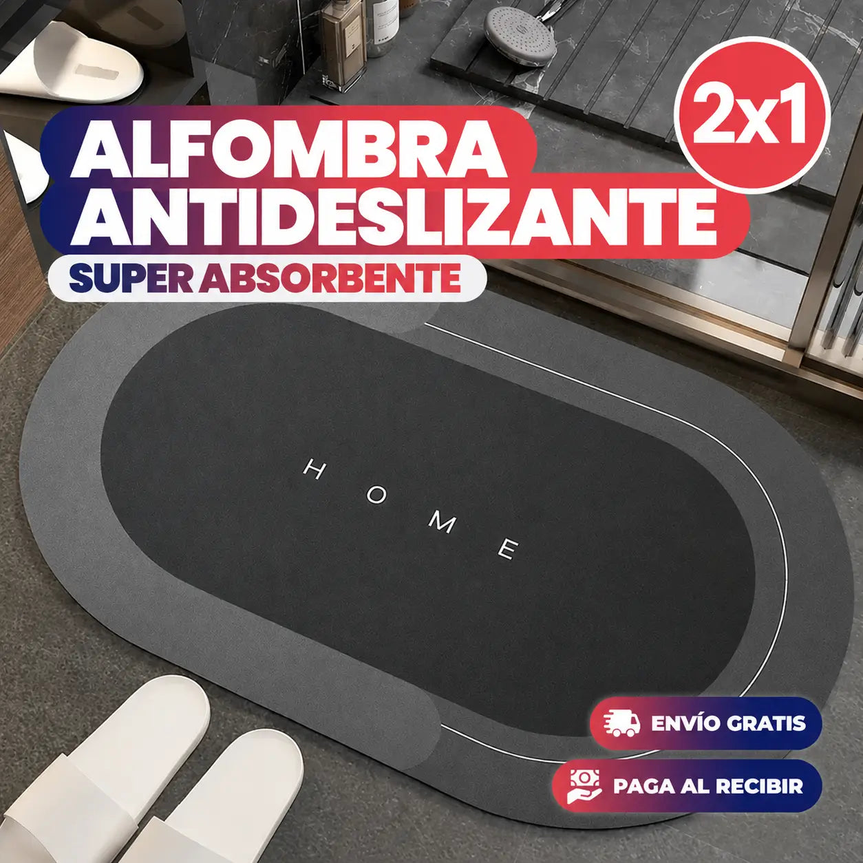 DryStep - Alfombra de Baño Absorvente - Seca tus pies en segundos