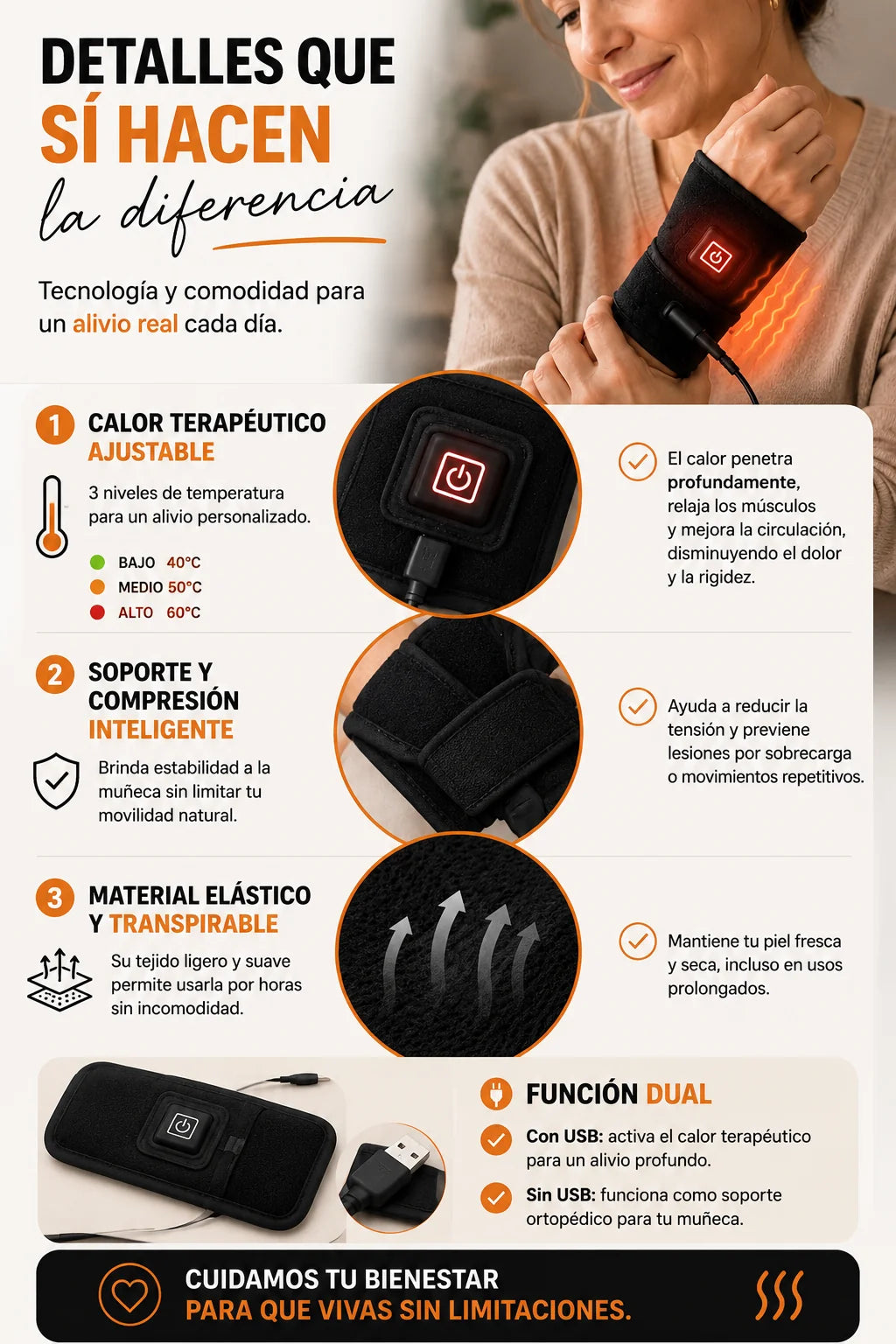 WristWarm Pro - Calor Para Tu Muñeca Cansada