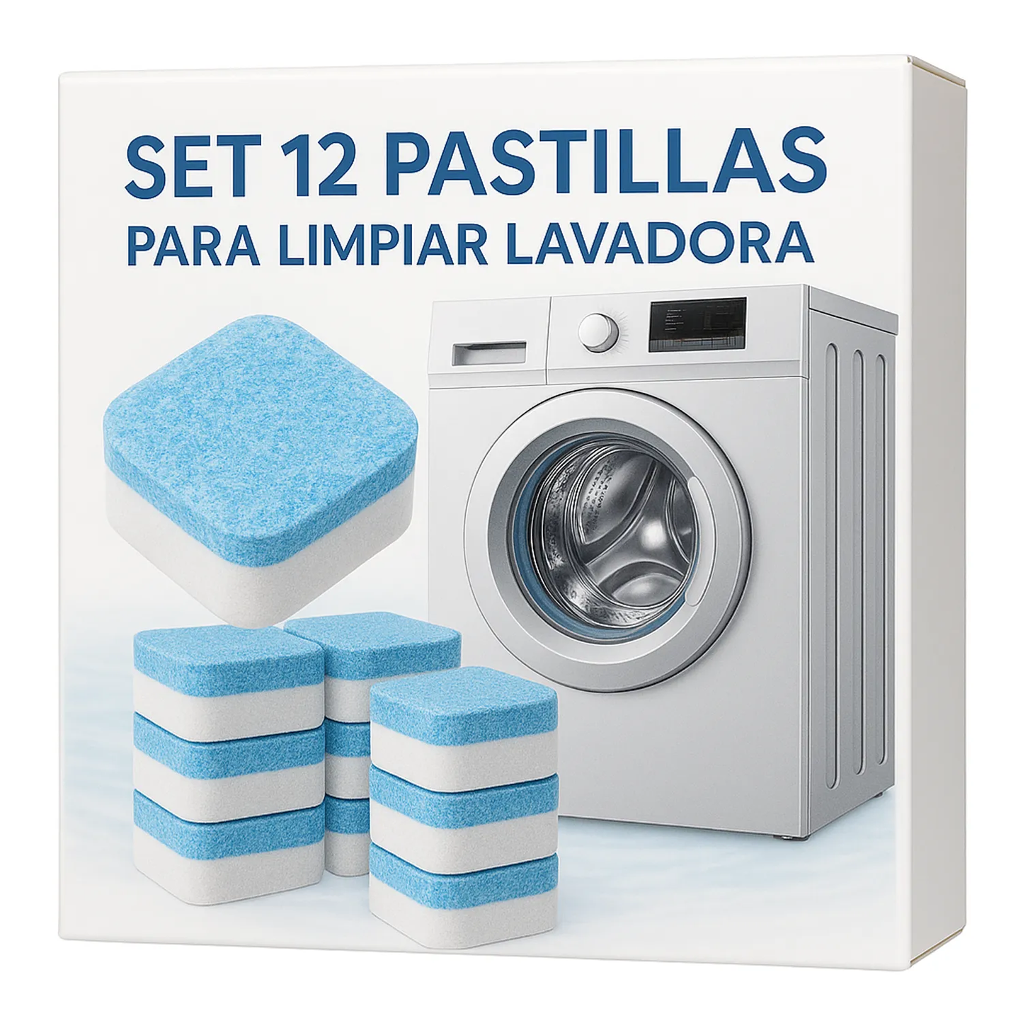 12 pastillas limpia lavadora