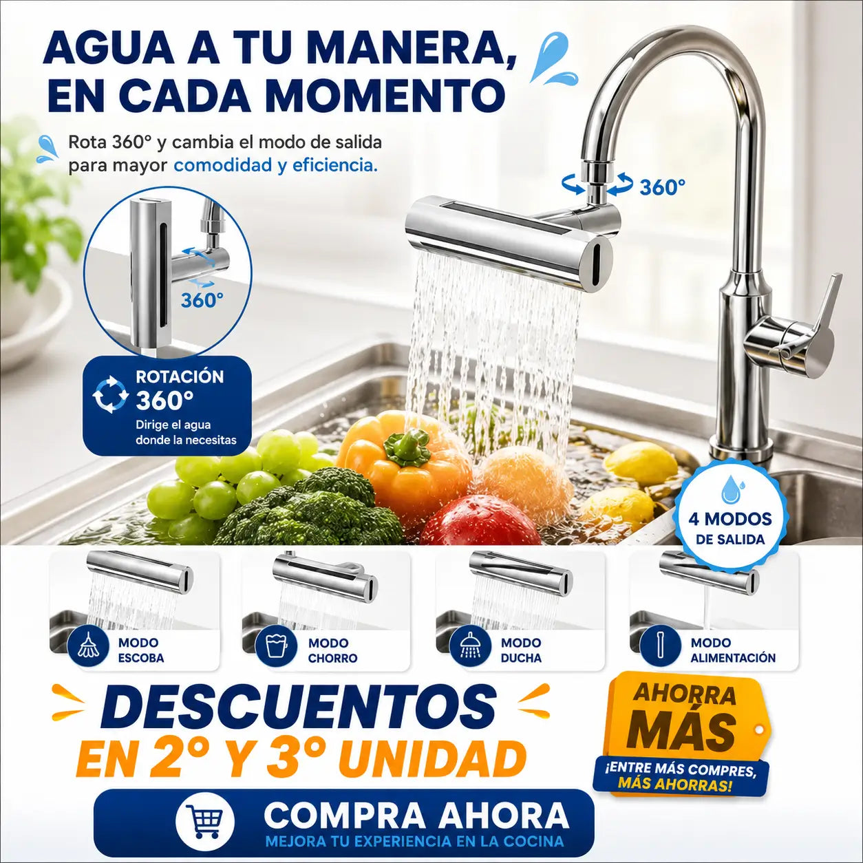 Hydroflex 360, Llave Lavaplatos