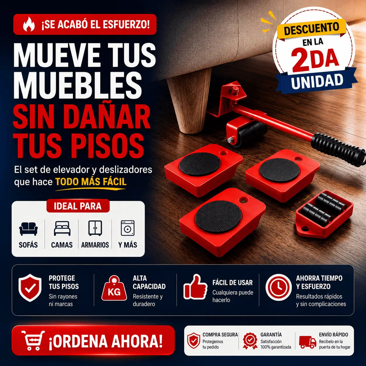 ElevaMax Kit Elevador de muebles